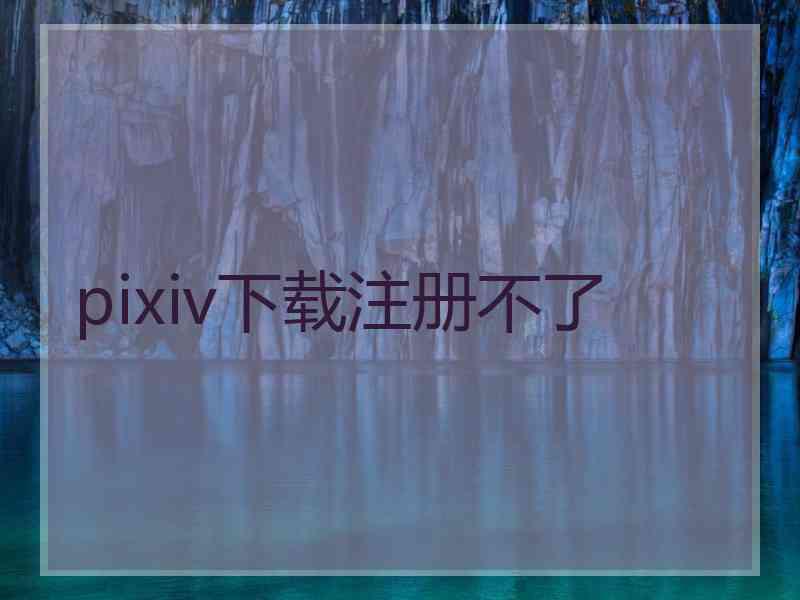 pixiv下载注册不了