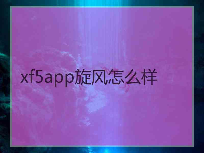 xf5app旋风怎么样