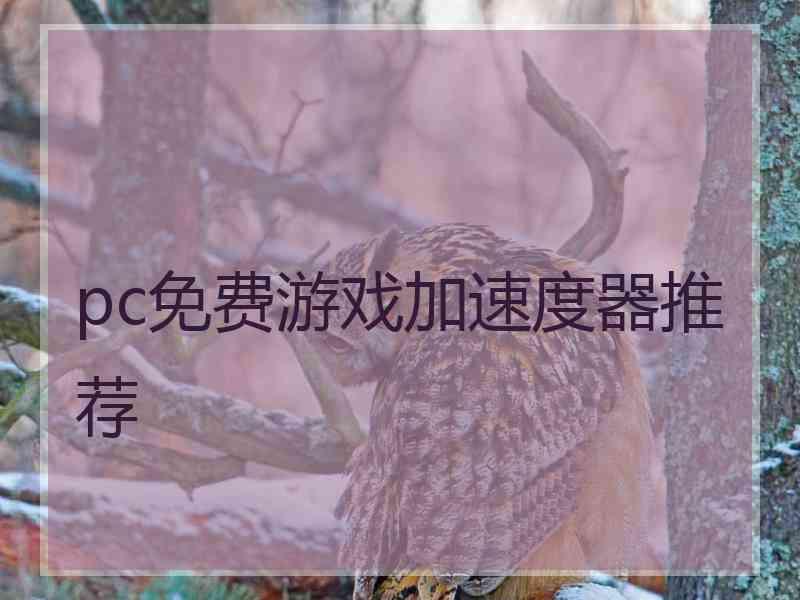 pc免费游戏加速度器推荐