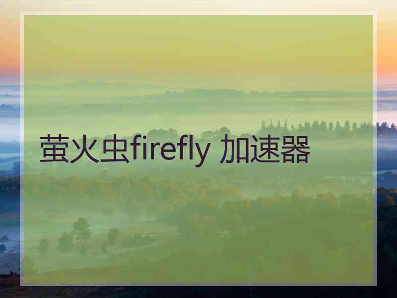萤火虫firefly 加速器