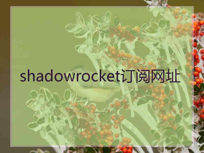 shadowrocket订阅网址