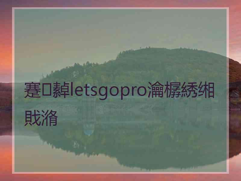 蹇繛letsgopro瀹樼綉缃戝潃