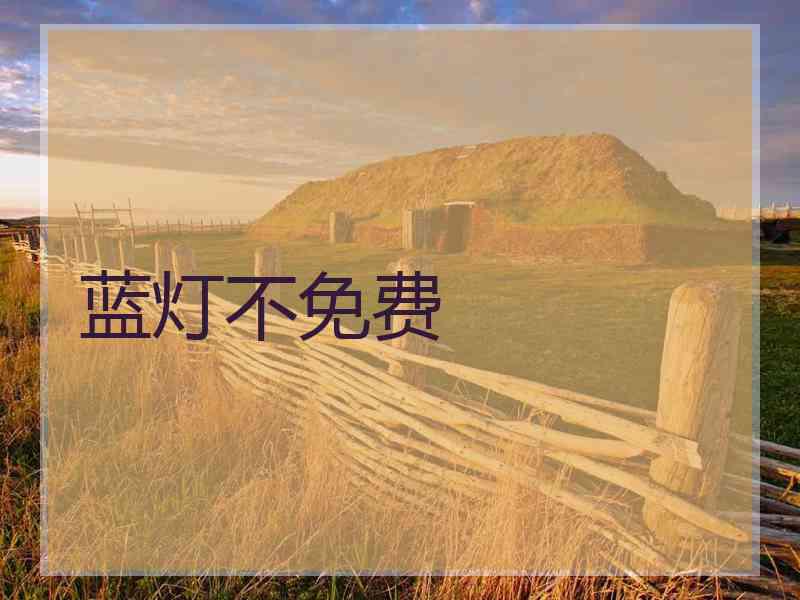 蓝灯不免费