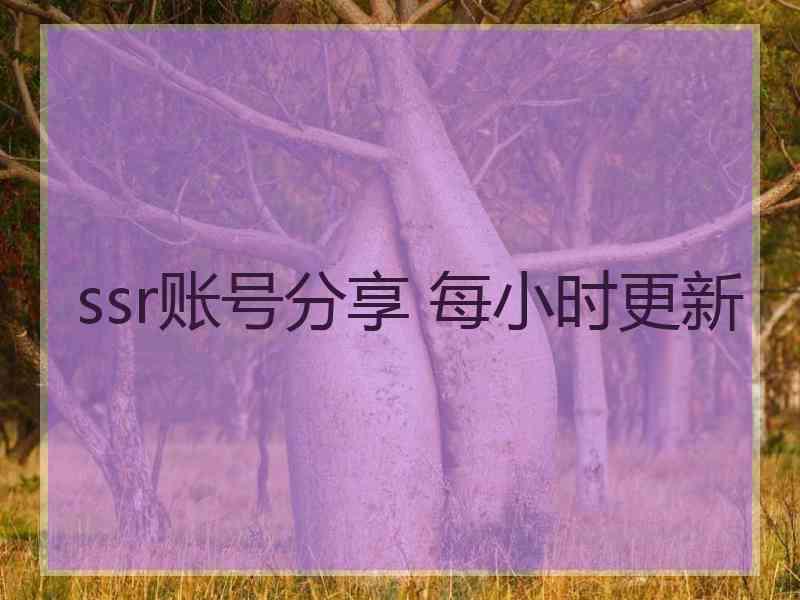 ssr账号分享 每小时更新