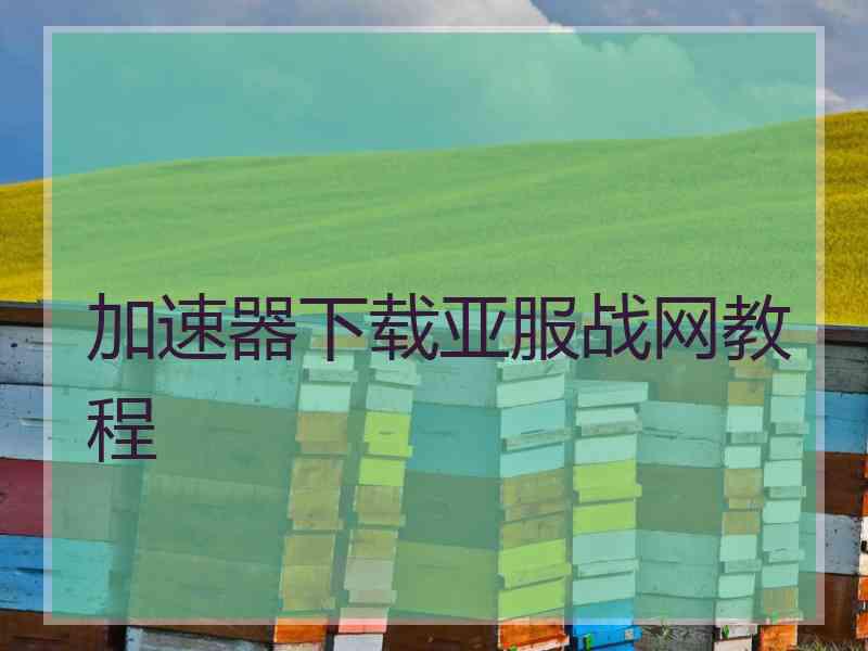 加速器下载亚服战网教程