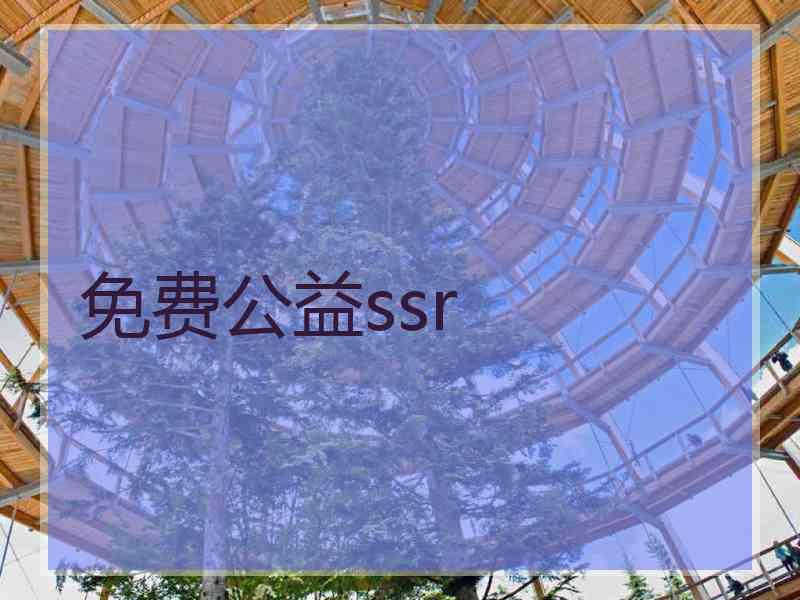 免费公益ssr