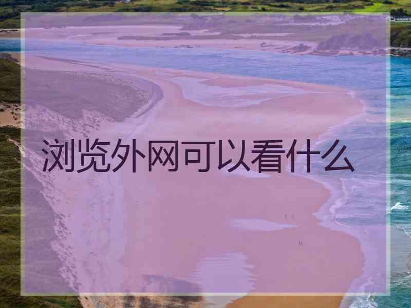 浏览外网可以看什么