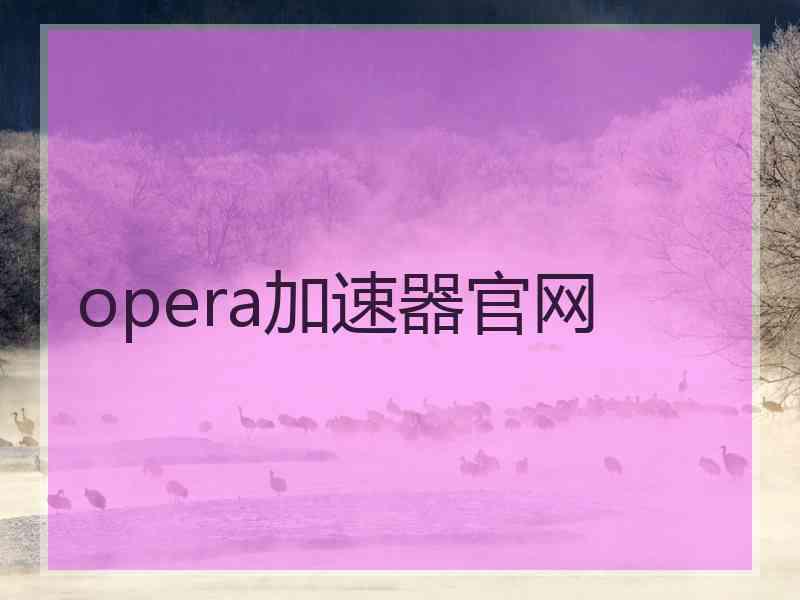 opera加速器官网