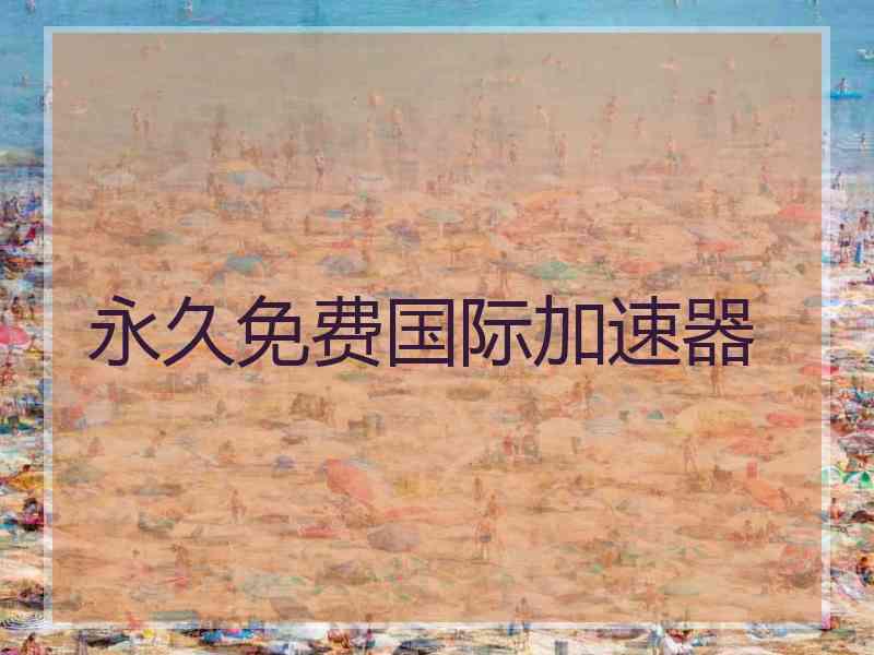 永久免费国际加速器