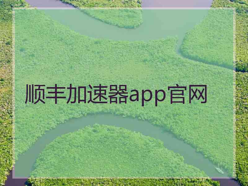 顺丰加速器app官网