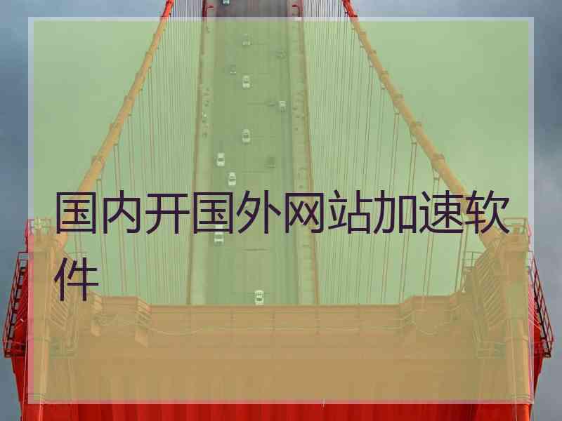 国内开国外网站加速软件