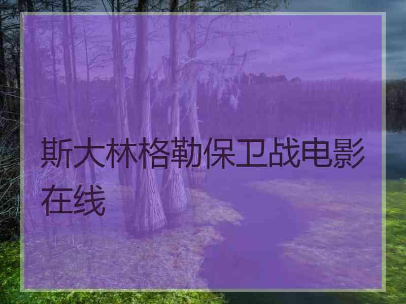 斯大林格勒保卫战电影在线