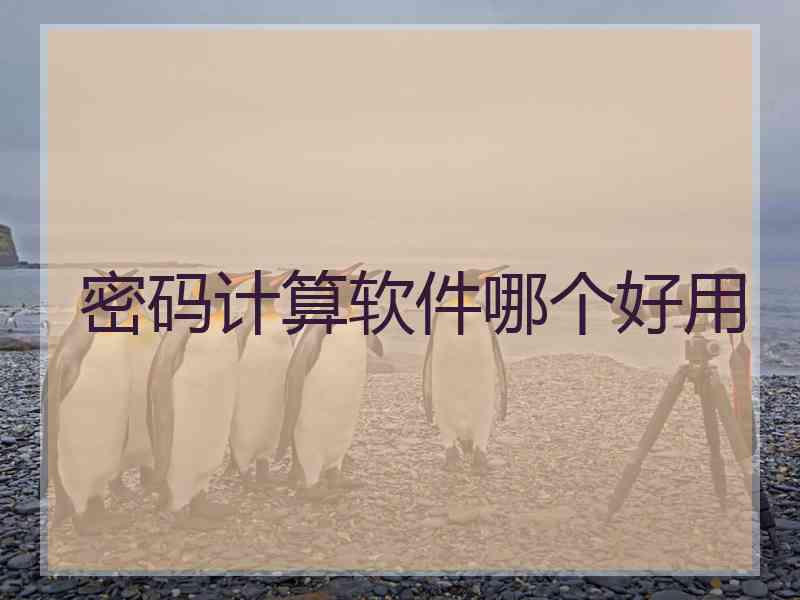 密码计算软件哪个好用