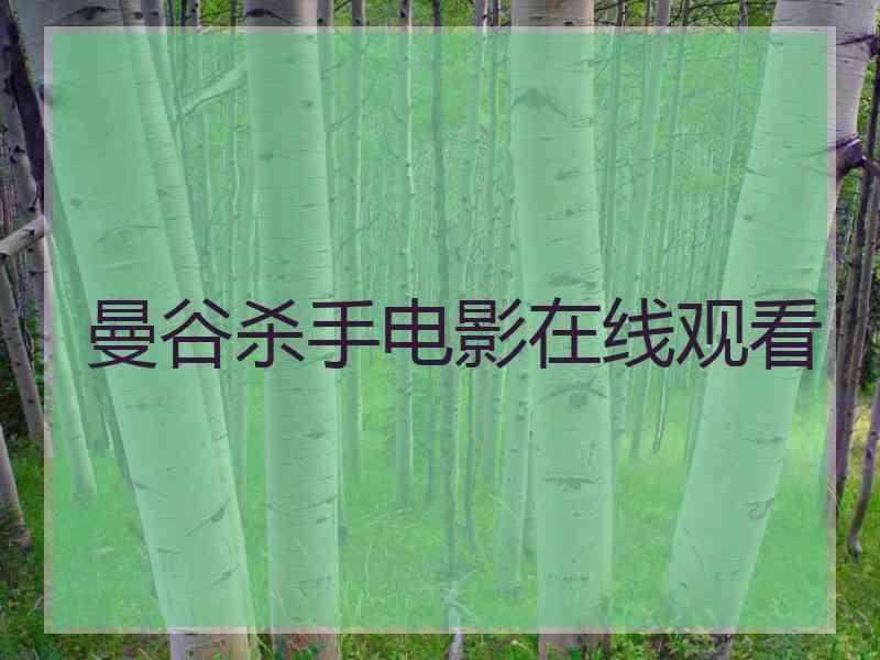 曼谷杀手电影在线观看