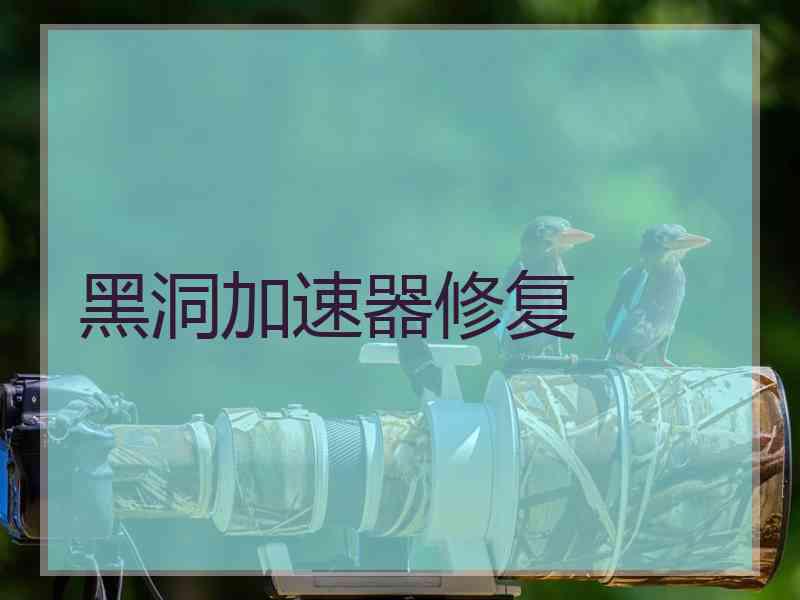 黑洞加速器修复