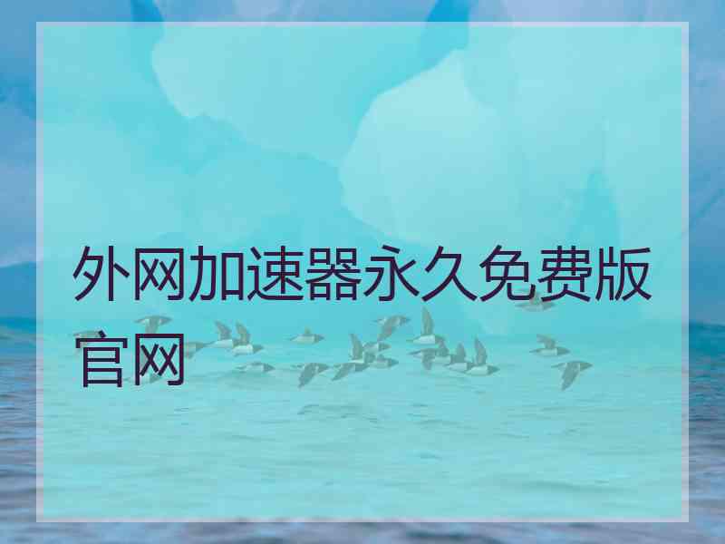 外网加速器永久免费版官网