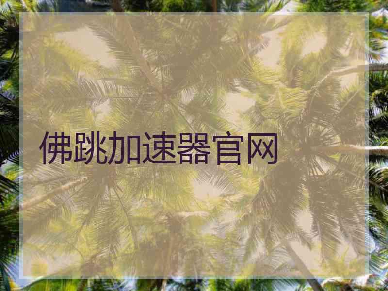 佛跳加速器官网