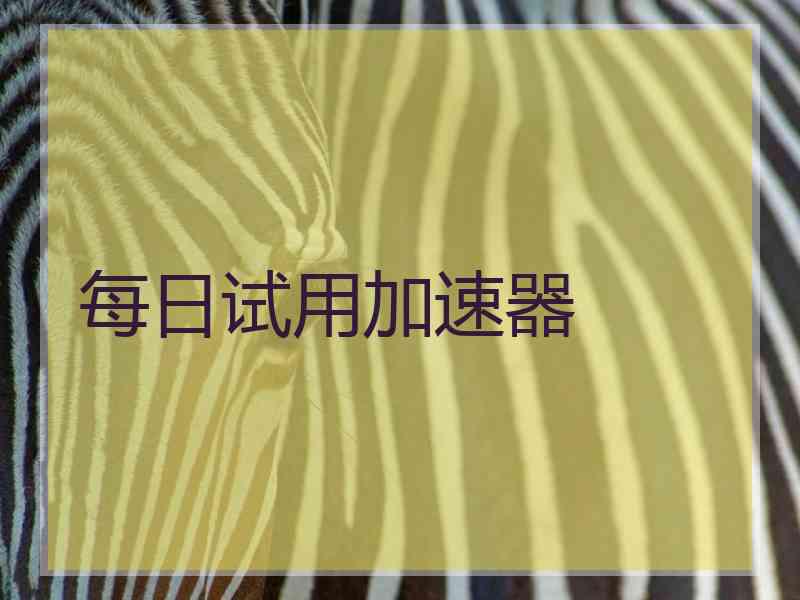 每日试用加速器