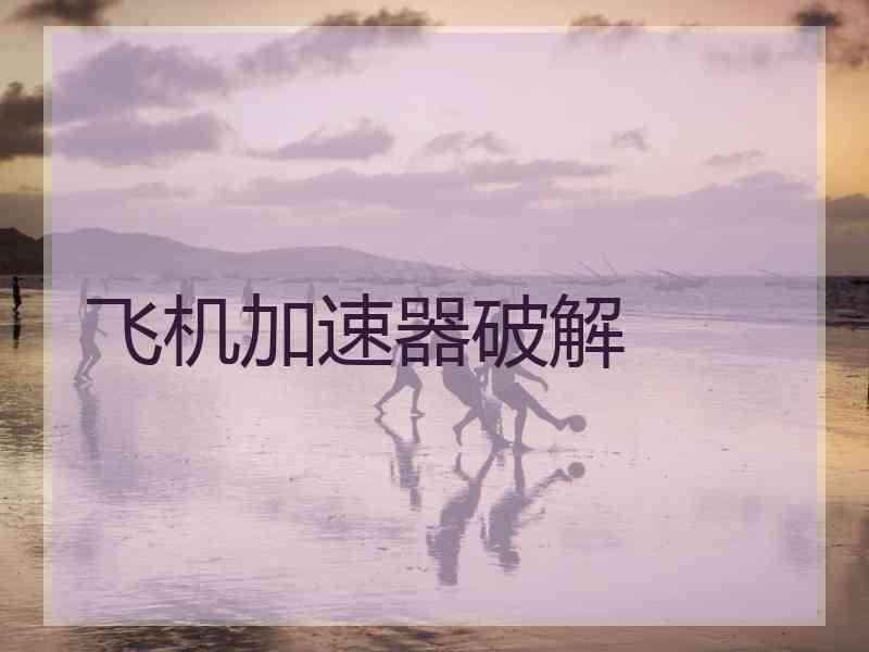 飞机加速器破解