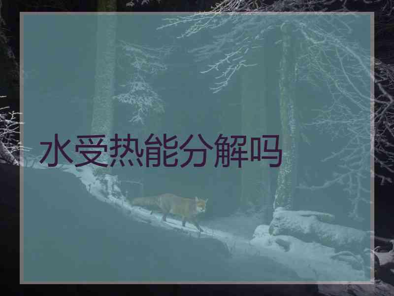 水受热能分解吗