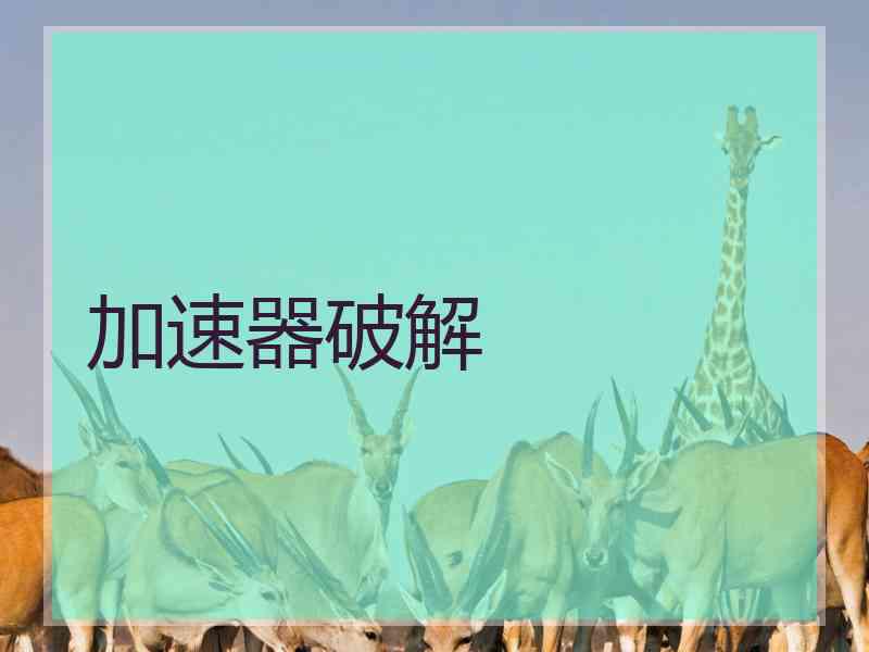 加速器破解