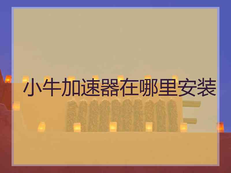 小牛加速器在哪里安装
