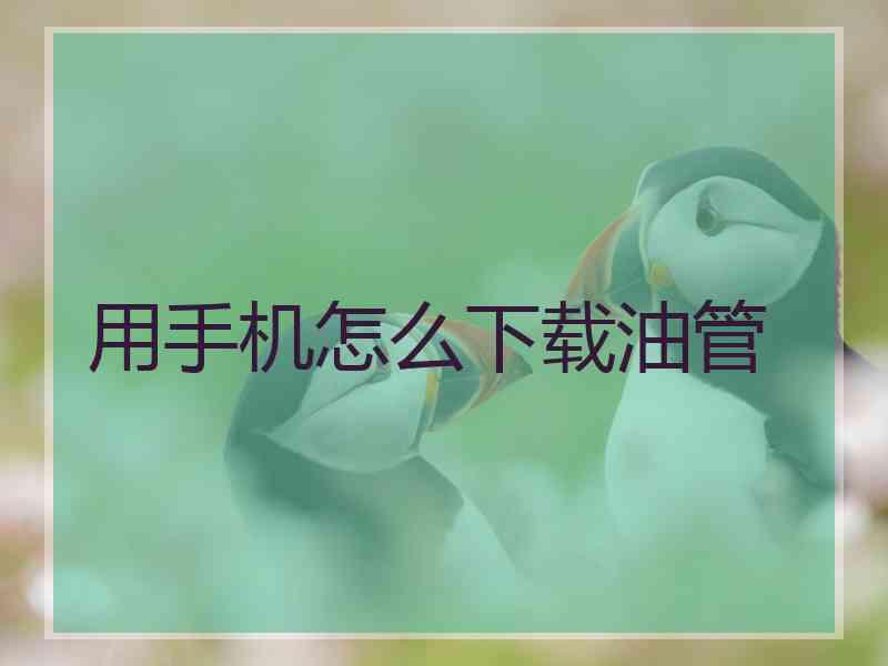 用手机怎么下载油管