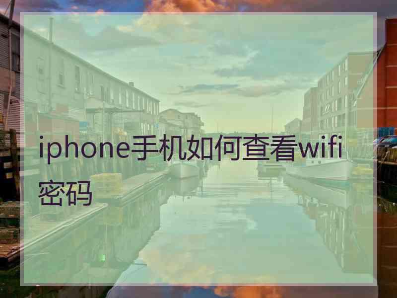 iphone手机如何查看wifi密码