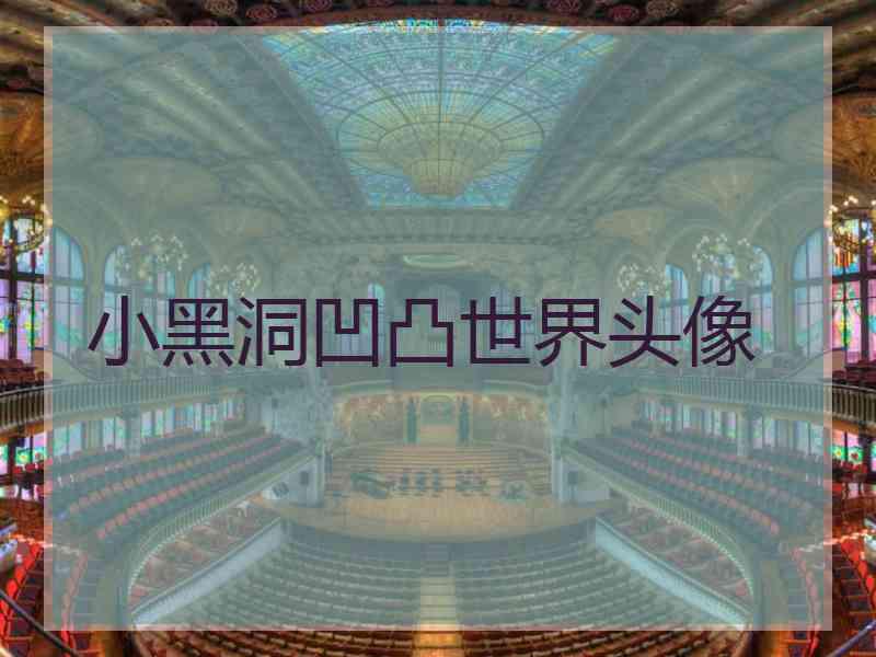 小黑洞凹凸世界头像
