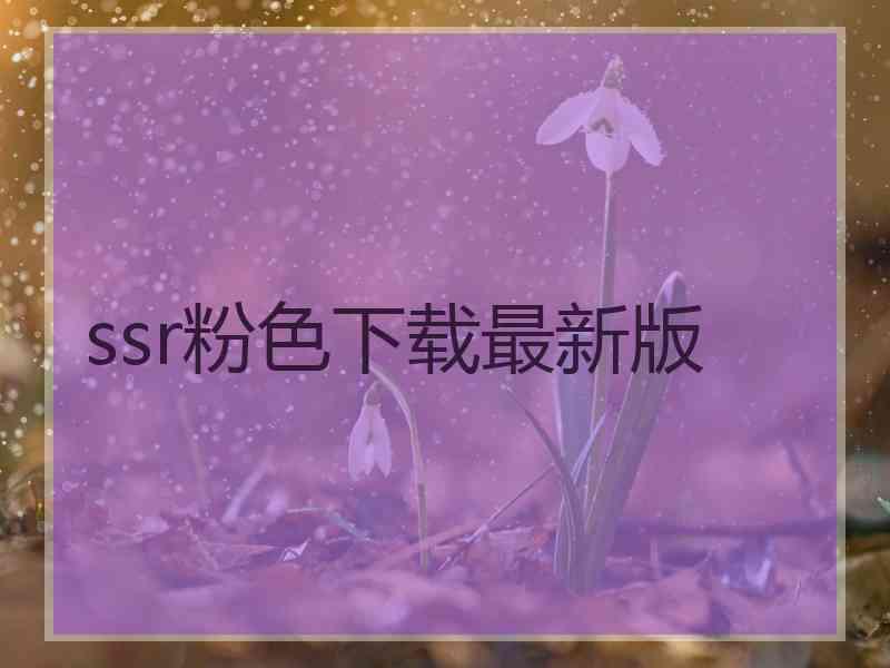 ssr粉色下载最新版