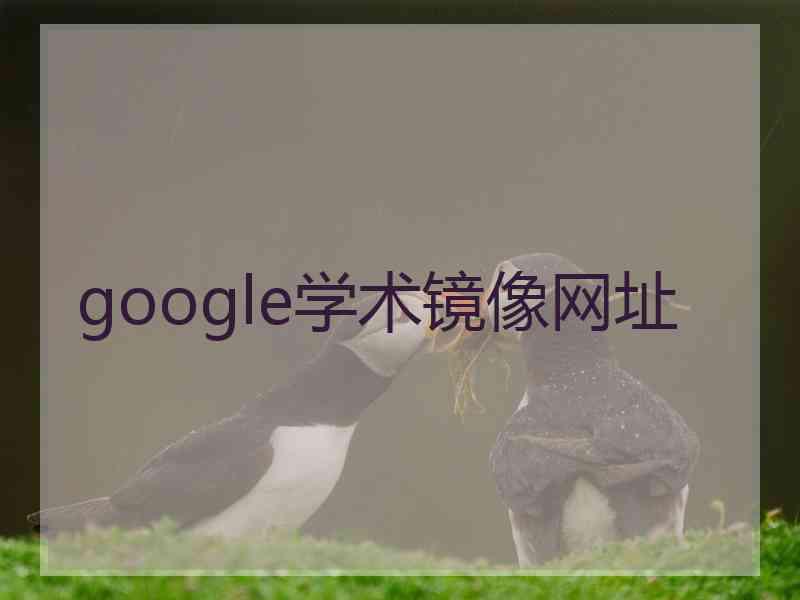 google学术镜像网址
