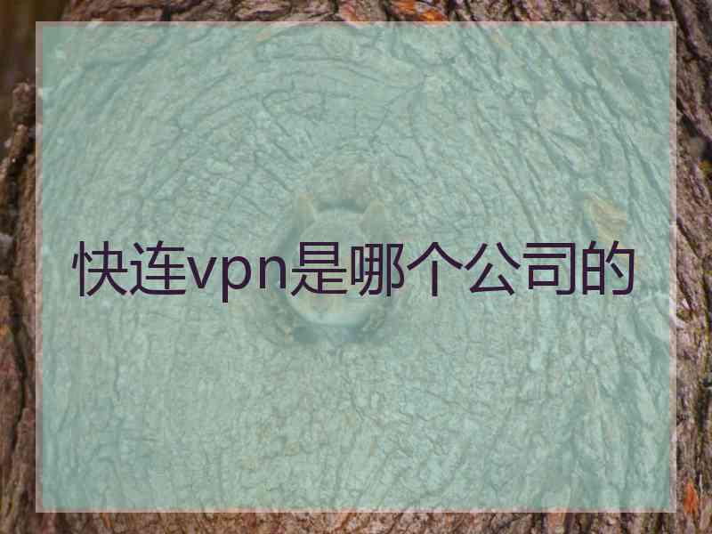 快连vpn是哪个公司的