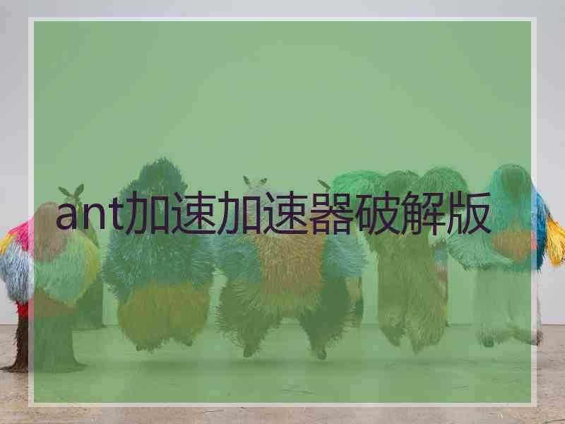 ant加速加速器破解版
