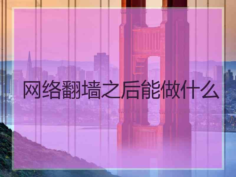 网络翻墙之后能做什么