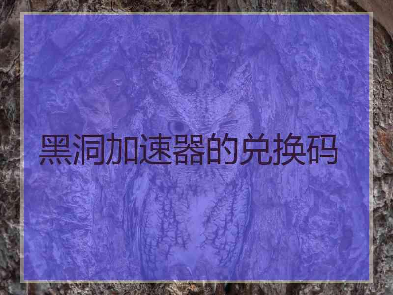 黑洞加速器的兑换码