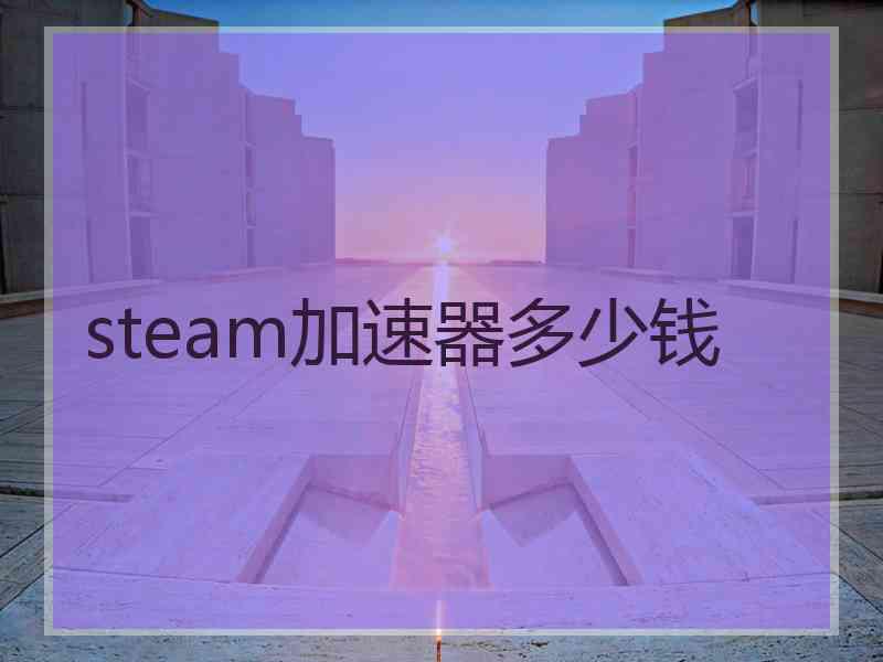 steam加速器多少钱