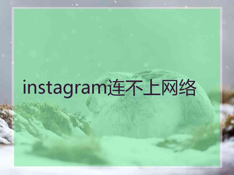 instagram连不上网络