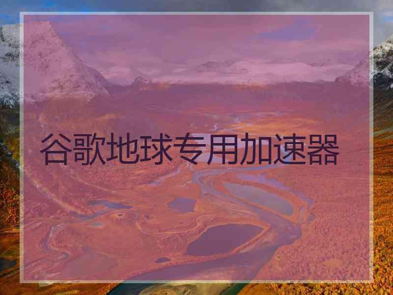 谷歌地球专用加速器