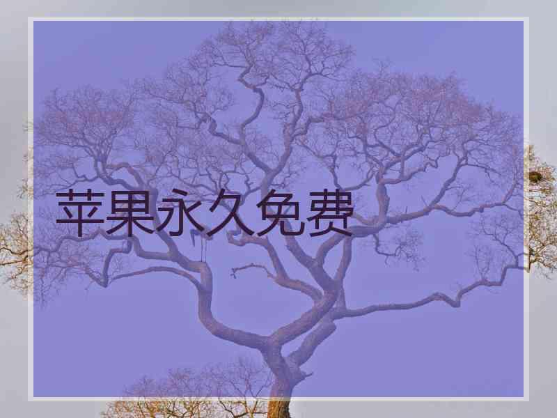 苹果永久免费