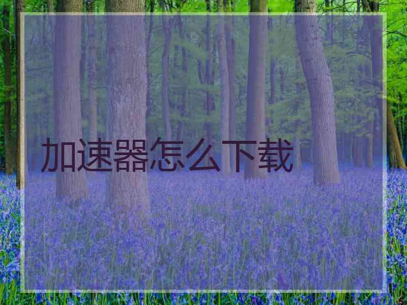 加速器怎么下载