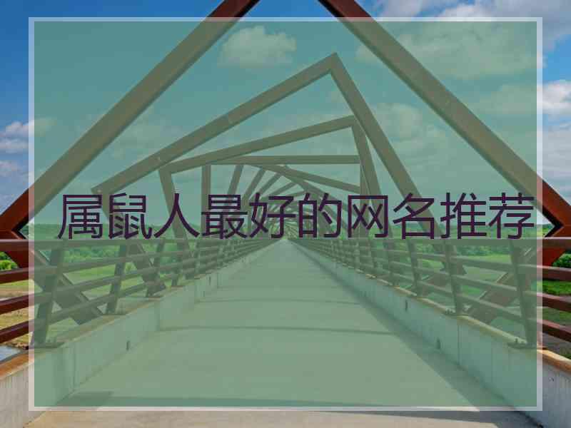 属鼠人最好的网名推荐