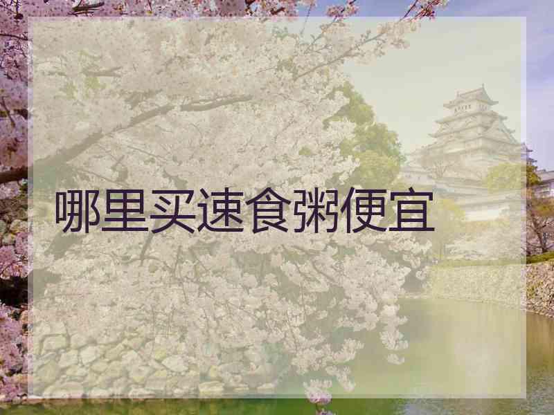 哪里买速食粥便宜