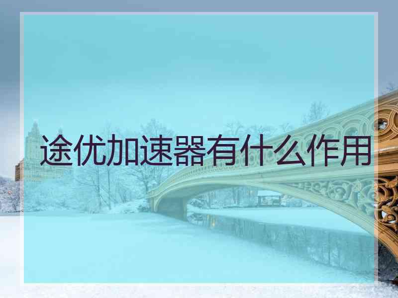 途优加速器有什么作用