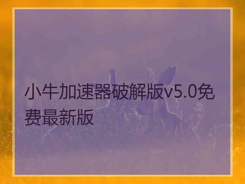小牛加速器破解版v5.0免费最新版