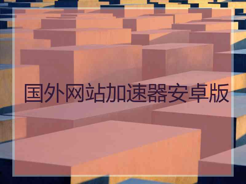 国外网站加速器安卓版