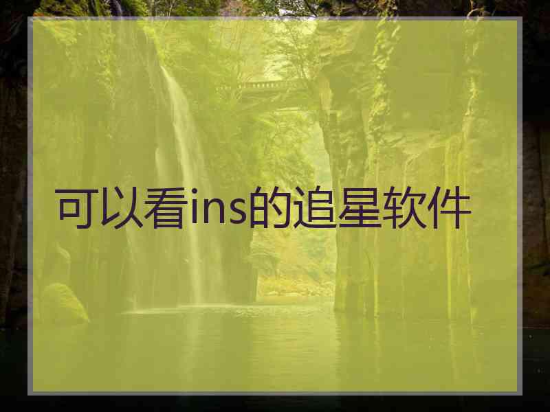 可以看ins的追星软件