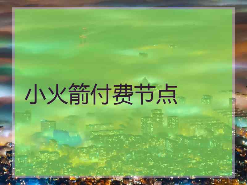 小火箭付费节点
