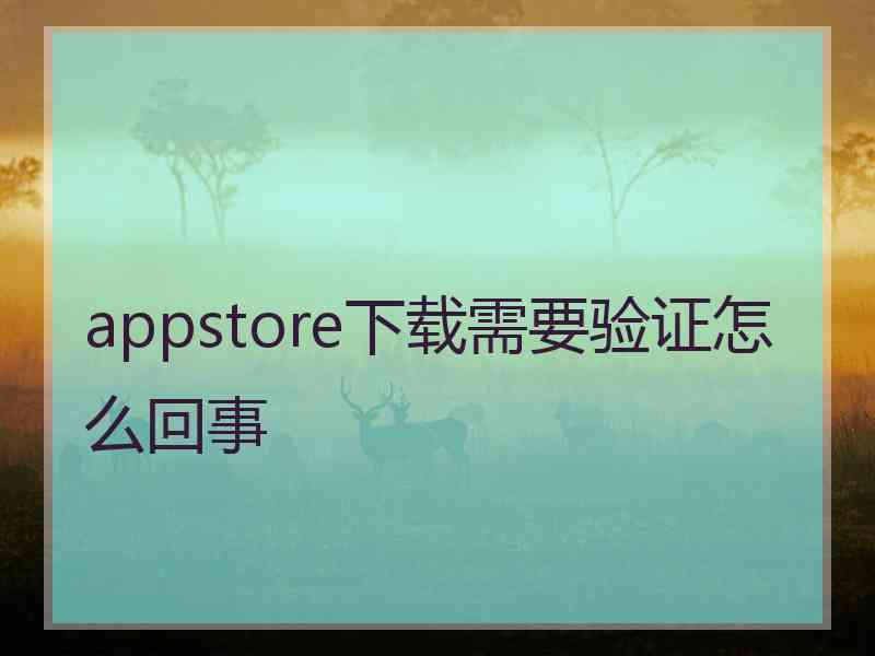 appstore下载需要验证怎么回事