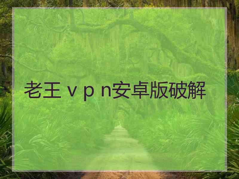 老王 v p n安卓版破解