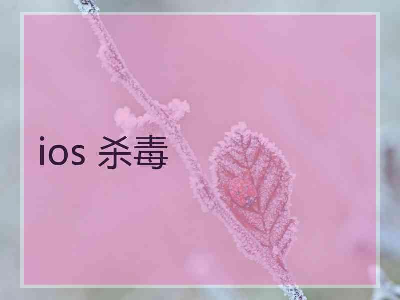ios 杀毒